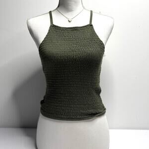 Hollister Size XS Olive Cami-Tank With An X Back Super Cute Top For Summer